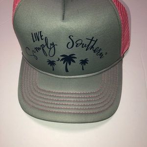 NEW live simply southern truckers cap hat pink